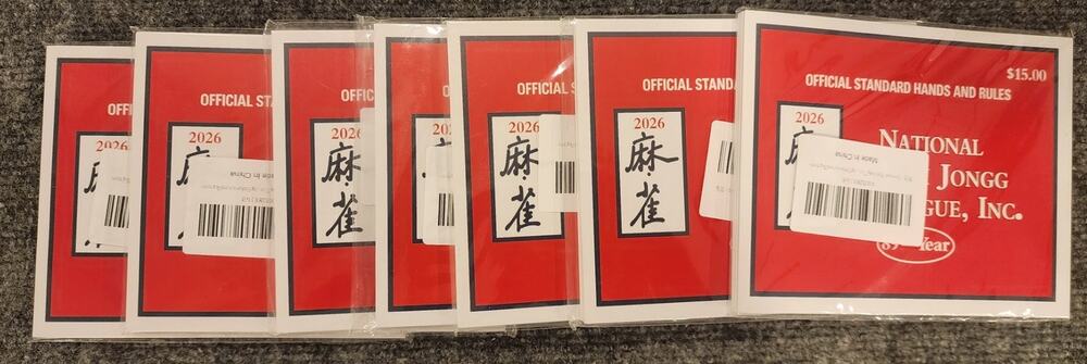 2026 National Mah Jongg League Official Hands and Rules Cards – Lot of 7 NEW